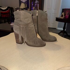 Women's Suede Ankle Boots - Gray
